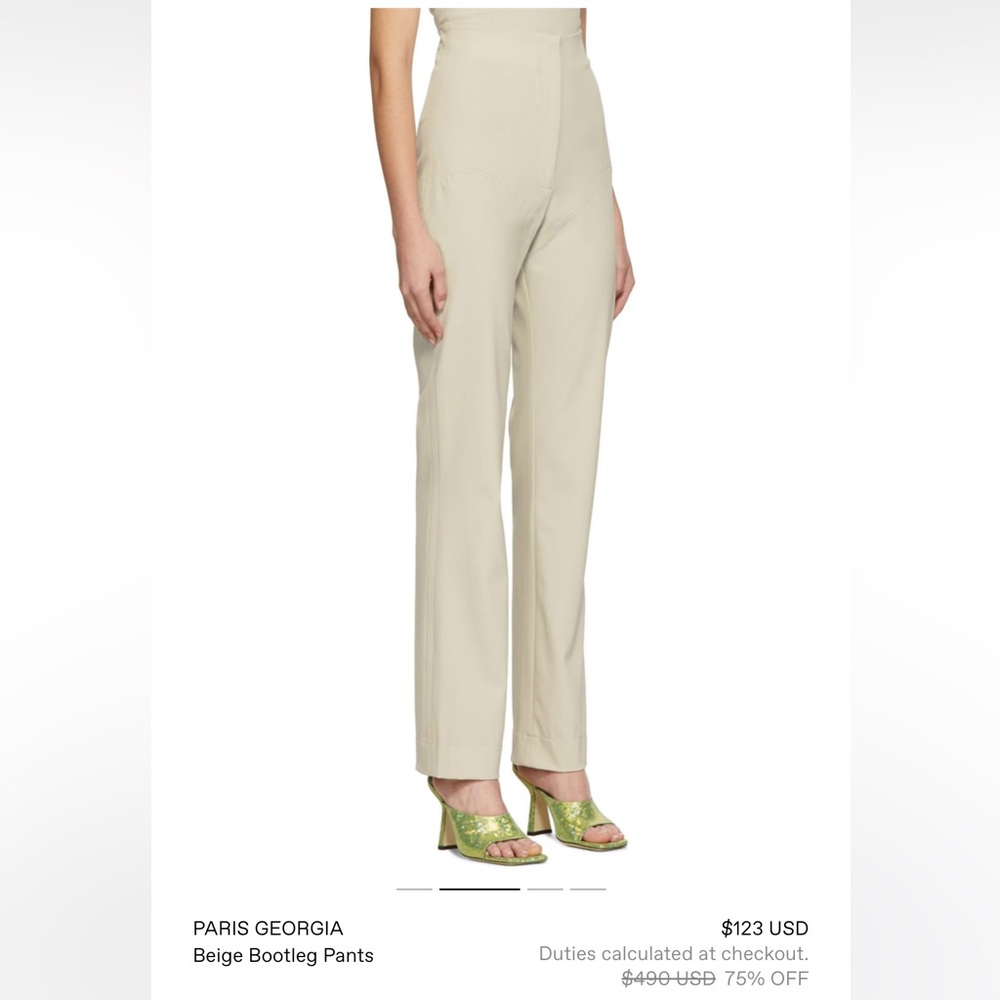 Paris Georgia Beige Straight Leg Pants
